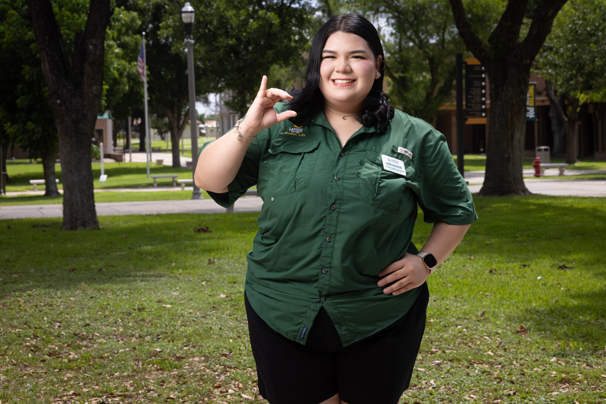 OL1, Picture shows a student Orientation Leader